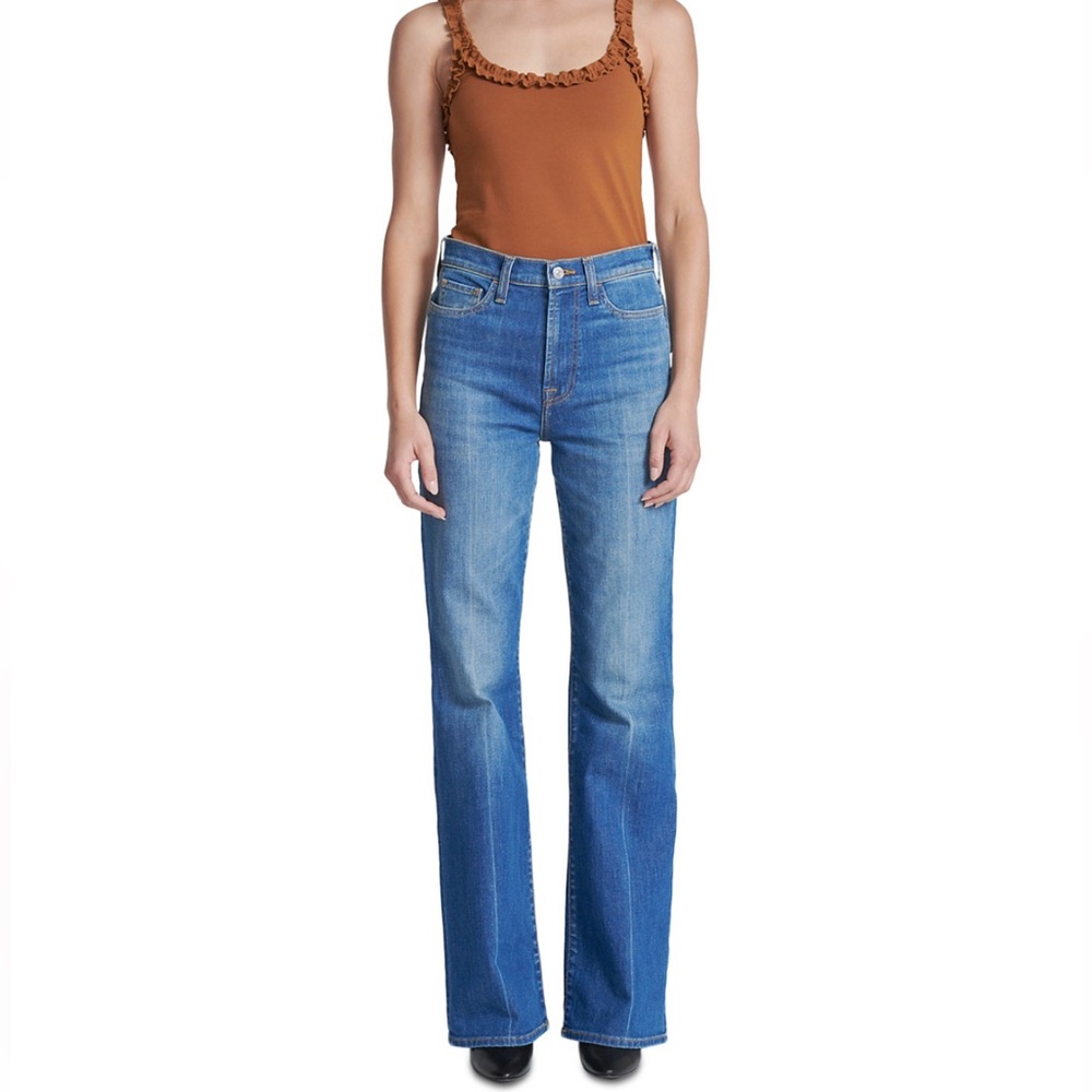 7 For All Mankind Easy Bootcut Jeans Garden Party Wash Size 28